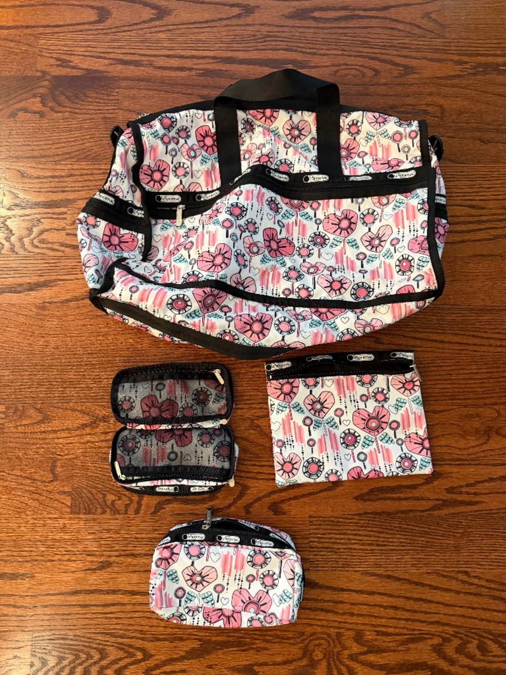 Le Sport Sac weekender duffel bag & 3 pouches